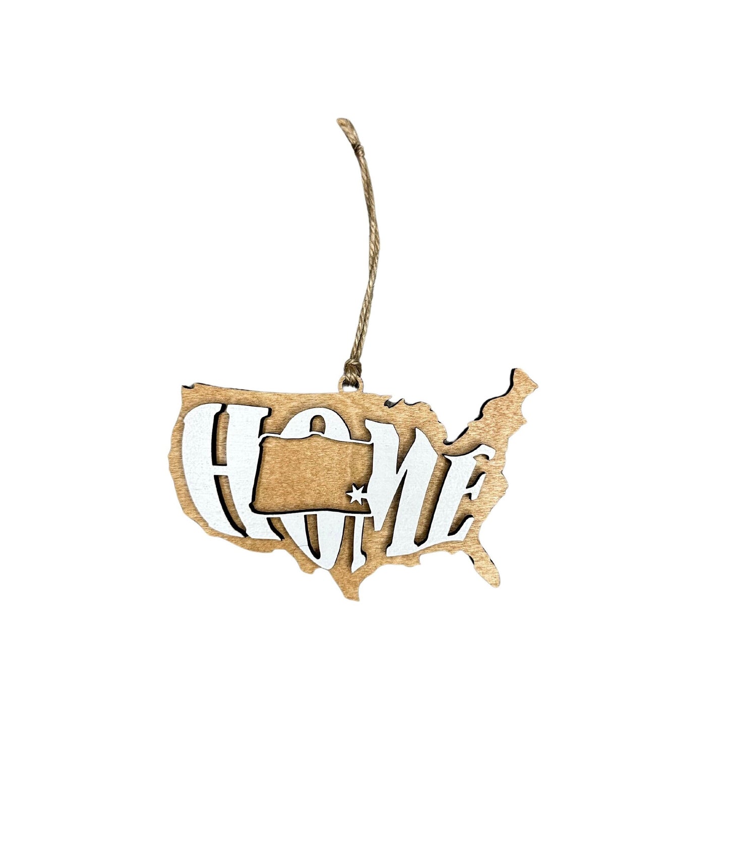 Wyoming State Ornament | WY US Home Wood Gift | Christmas Present