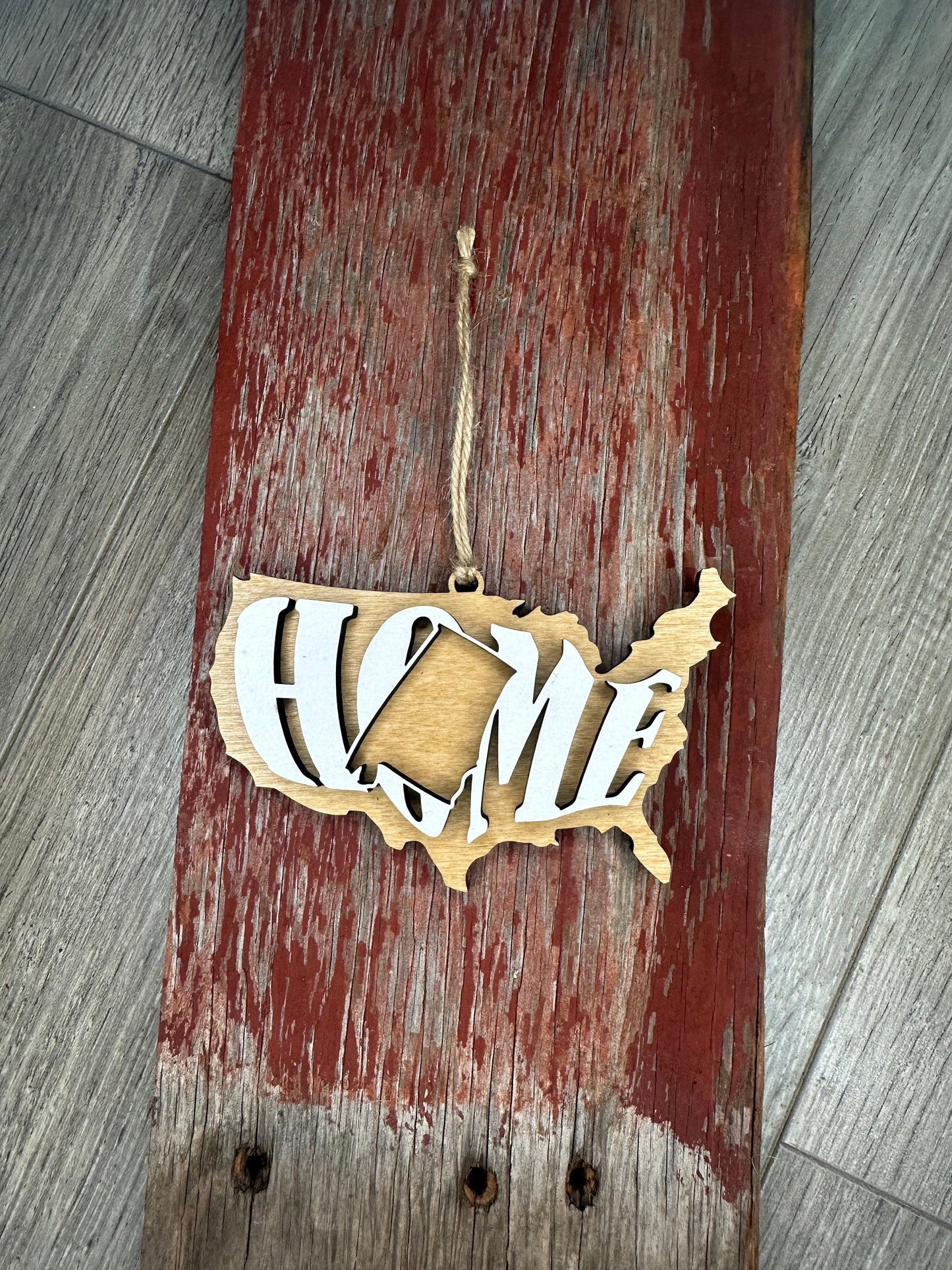 Alabama AL State Holiday Christmas Ornament Gift Tag