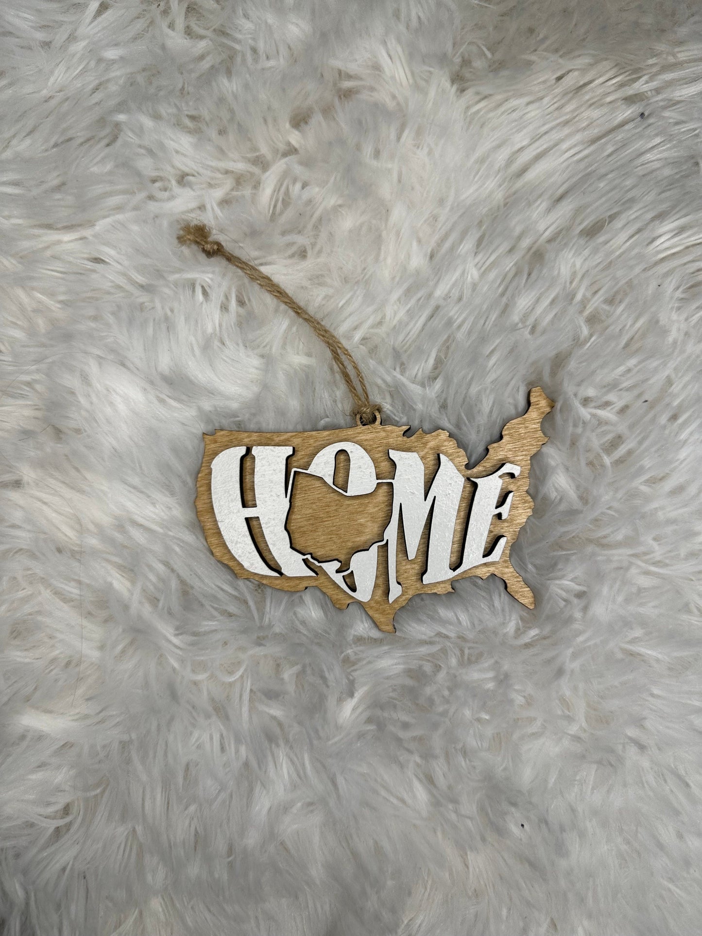 Alabama State Ornament | AL US Home Wooden Present | Christmas Gift