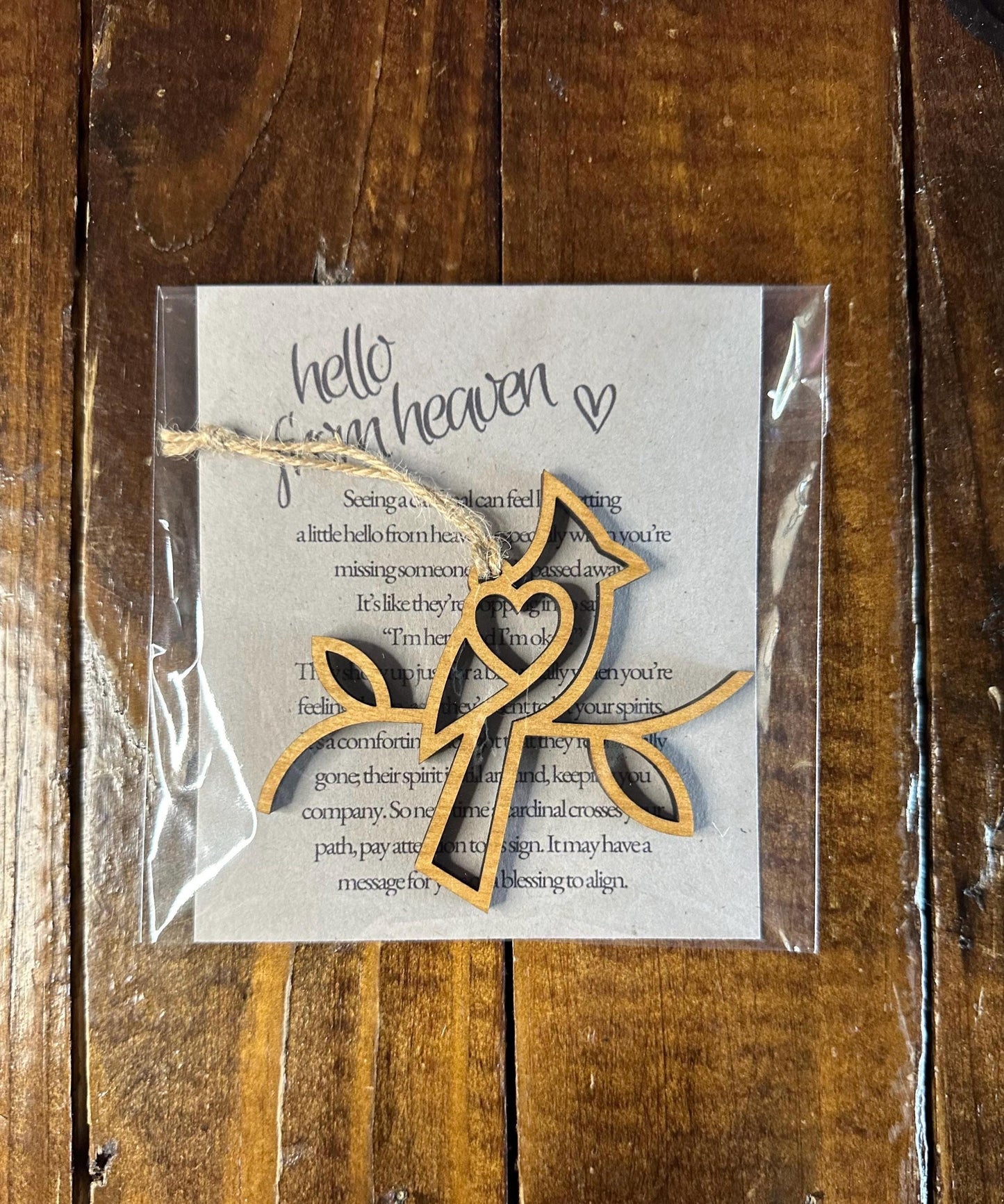 Hello From Heaven Cardinal Ornament | Holiday Gift | Memorial Ornament