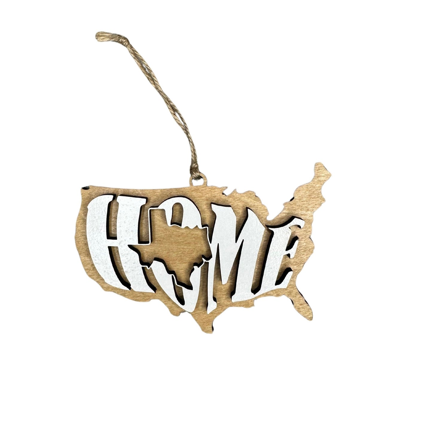 Texas State Ornament | TX US Home Wood Gift | Christmas Present