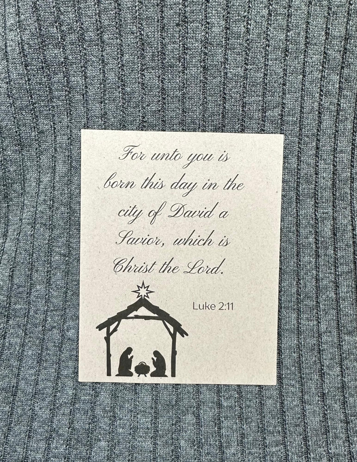 Religious Nativity Scene Christmas Ornament | Blue Holiday Gift | Church | Manger Scene