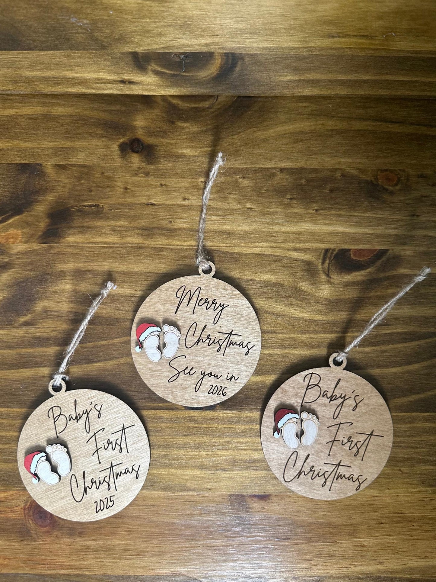 Baby’s First Christmas Ornament | Merry Christmas 2025 | Grandparents Gift | New Baby Gift for New Mom and Dad