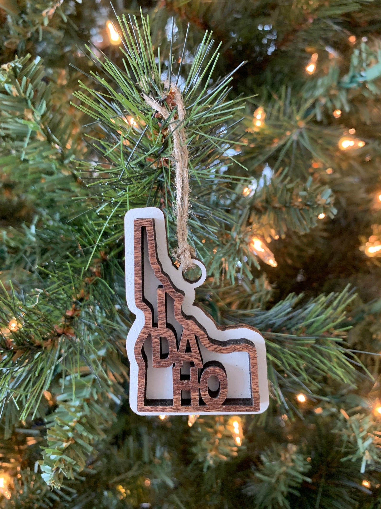 Idaho ID State Holiday Christmas Ornament Gift Tag