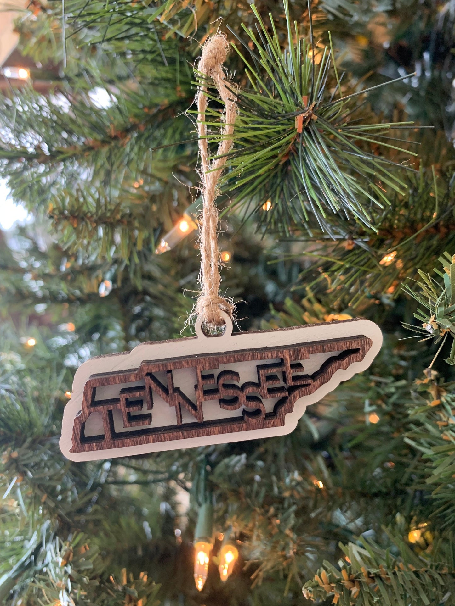 Tennessee TN State Holiday Christmas Ornament Gift Tag