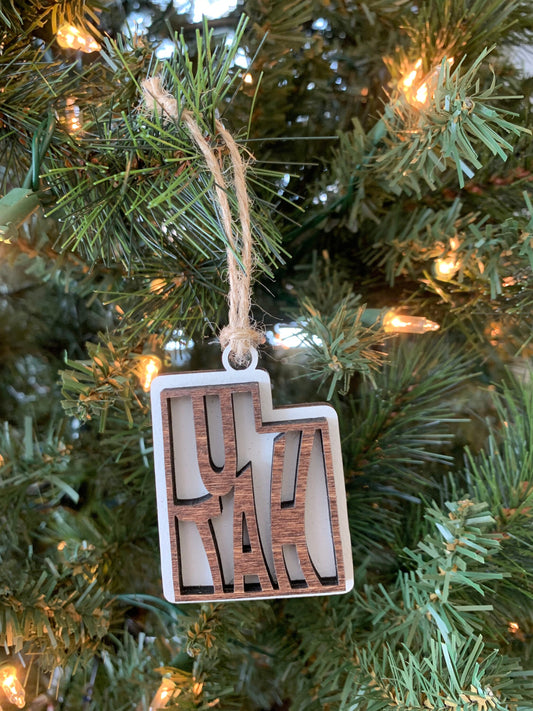 Utah UT State Holiday Christmas Ornament Gift Tag