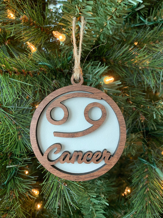 Cancer Ornament | Zodiac Horoscope Sign | June 21 - July 22 Birthday | Christmas Holiday | Gift Tag | Teenager Gift | Newborn Baby