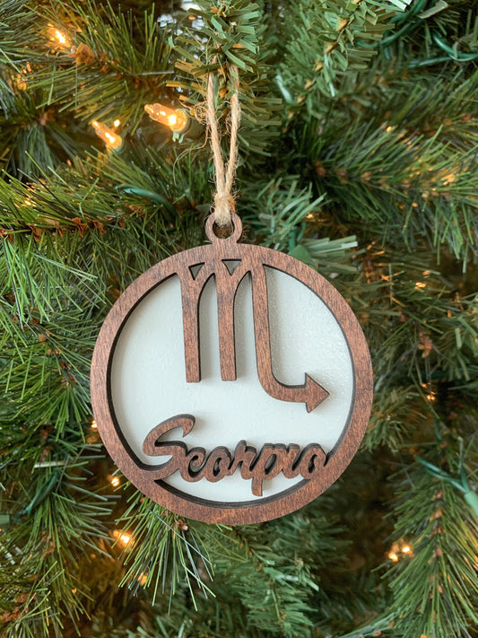 Scorpio Ornament | Zodiac Horoscope Sign | October 23 - November 21 Birthday | Christmas Holiday | Gift Tag | Teenager Gift | Newborn Baby