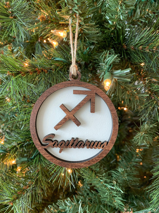 Sagittarius Ornament | Zodiac Horoscope Sign | November 22-December 21 Birthday | Christmas Holiday | Gift Tag | Teenager Gift |Newborn Baby