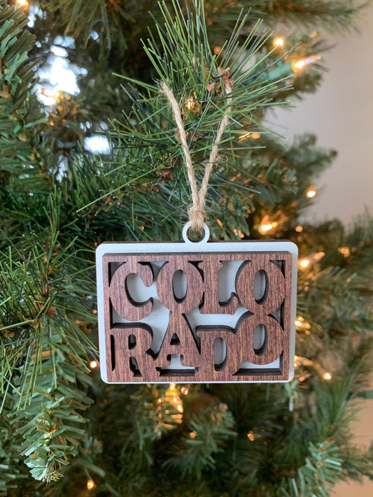 Colorado CO State Holiday Christmas Ornament Gift Tag