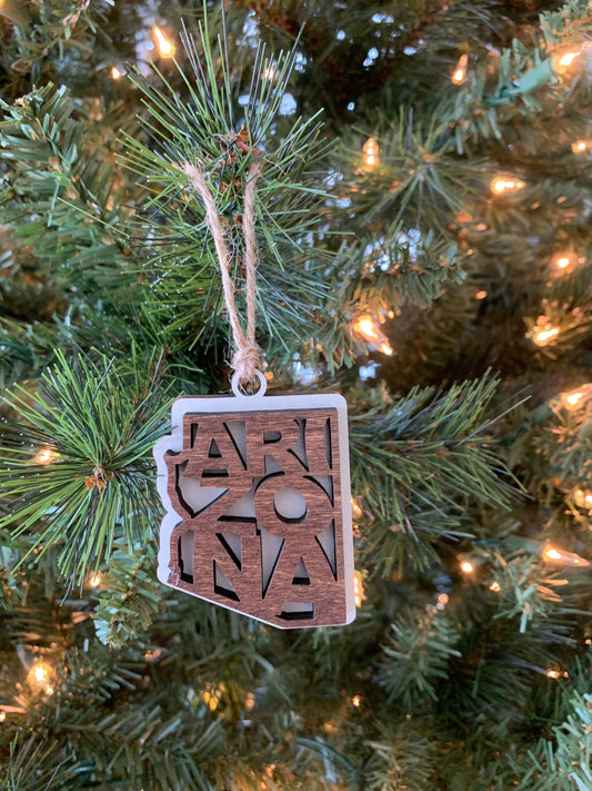 Arizona AZ State Holiday Christmas Ornament Gift Tag