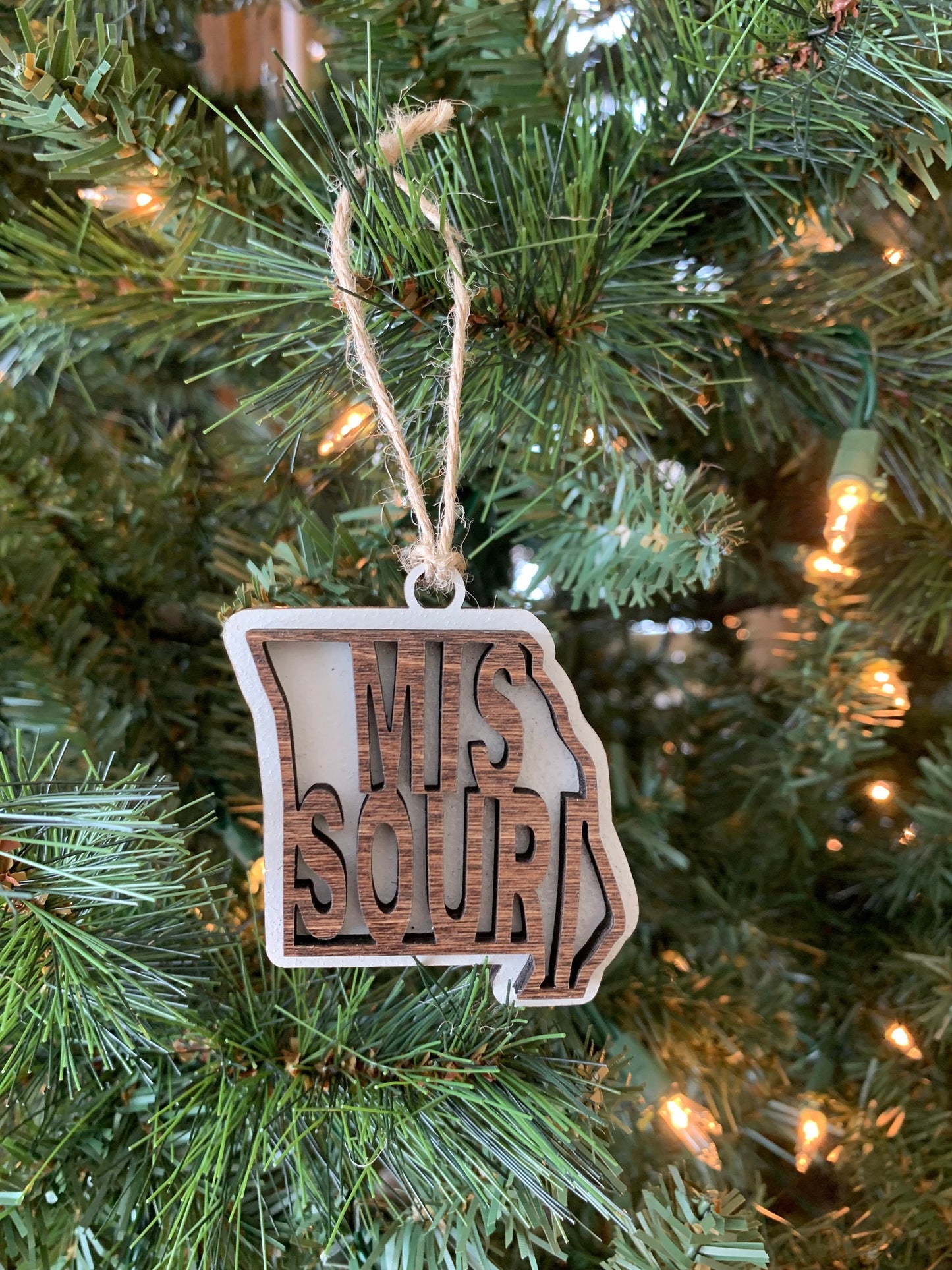 Missouri MO State Holiday Christmas Ornament Gift Tag