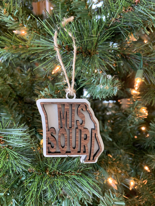 Missouri MO State Holiday Christmas Ornament Gift Tag