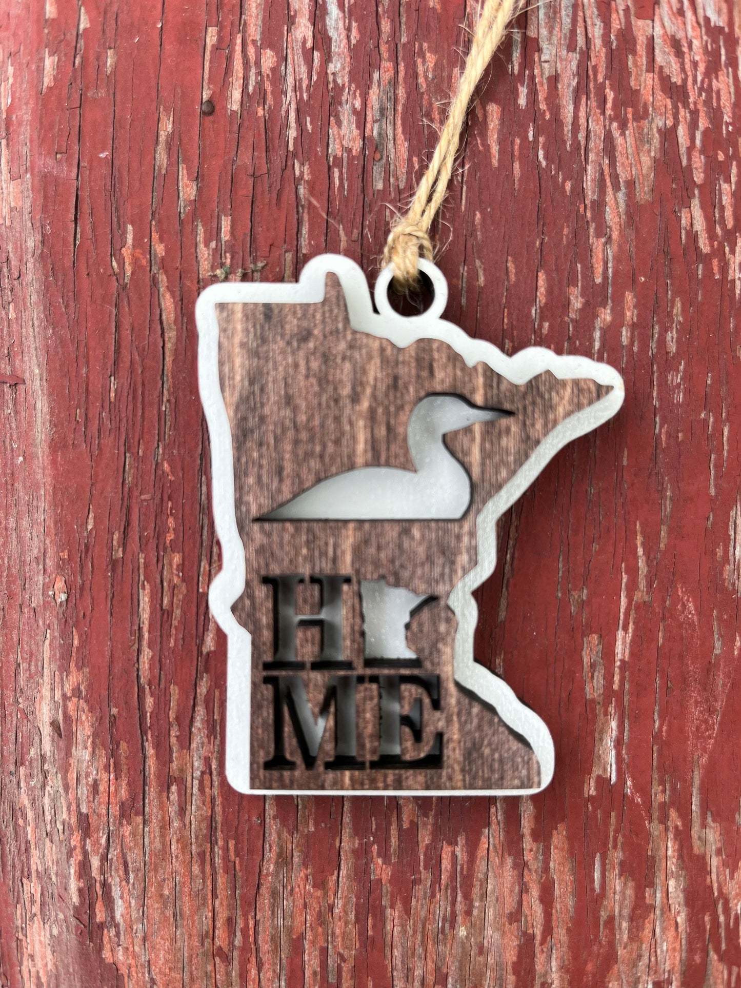 MN Minnesota Holiday Christmas Ornament | Home | Fish Walleye | Loon Home | Deer | Gift Tag | Boss Present | Teacher Gift | Employee Gift