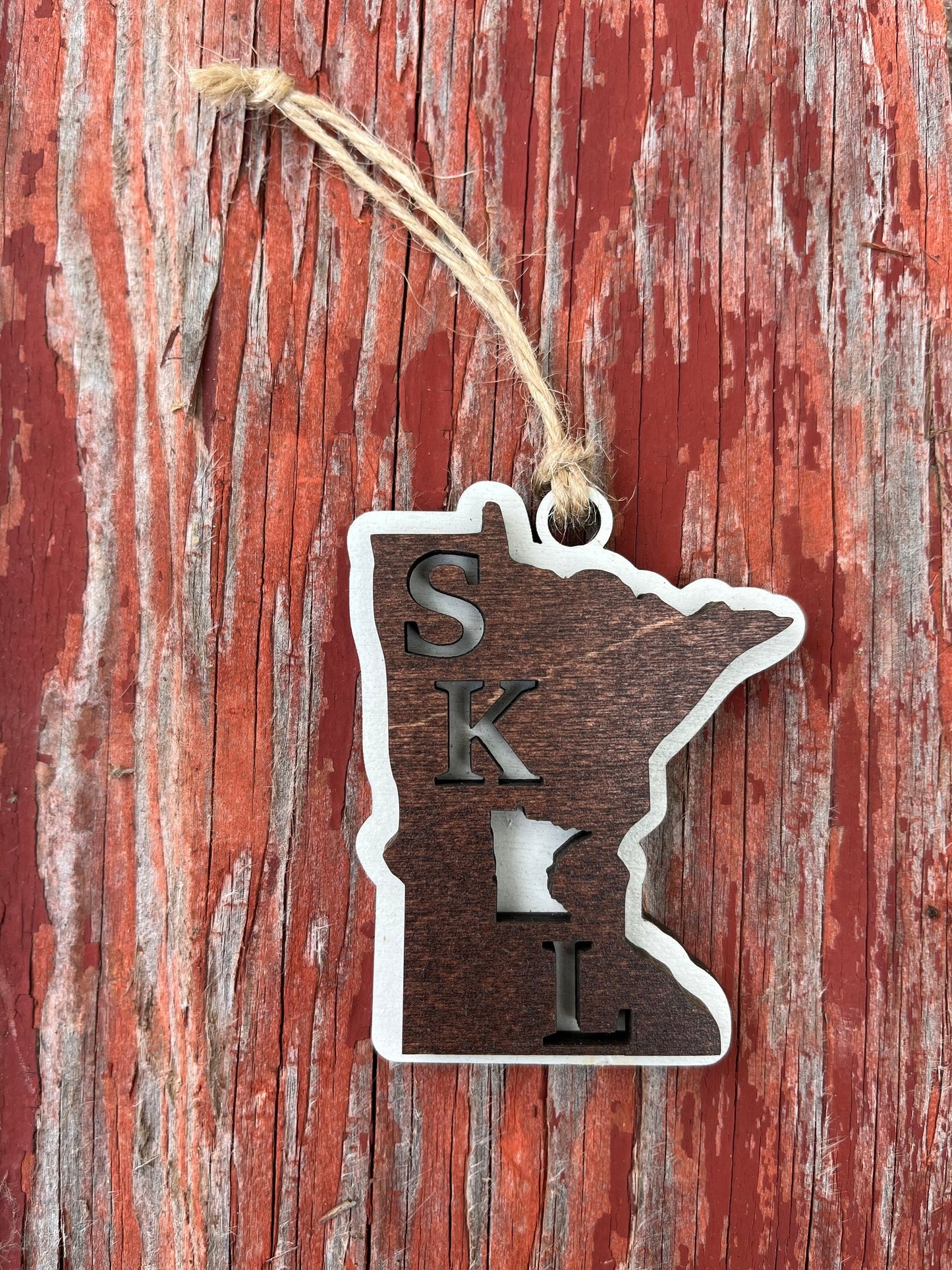 MN Minnesota Wild Hockey Ornament | Holiday | Christmas | Gift | Present | Hockey Fan | Gift Tag