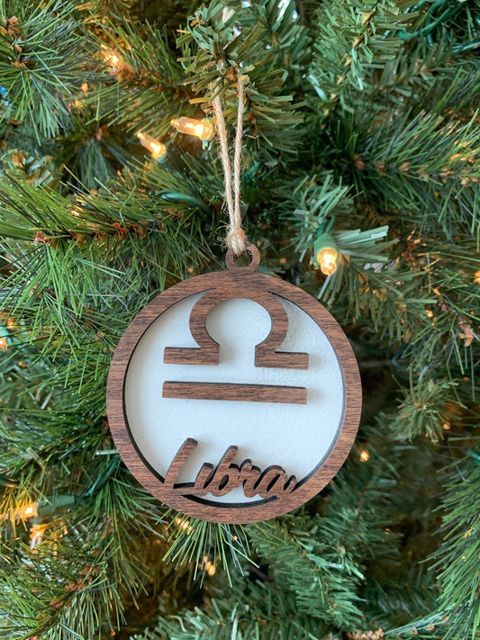 Libra Ornament | Zodiac Horoscope Sign | September 23 - October 22 Birthday | Christmas Holiday | Gift Tag | Teenager Gift | Newborn Baby