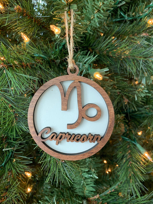 Capricorn Ornament | Zodiac Horoscope Sign | December 22 - January 19 Birthday | Christmas Holiday | Gift Tag | Teenager Gift | Newborn Baby