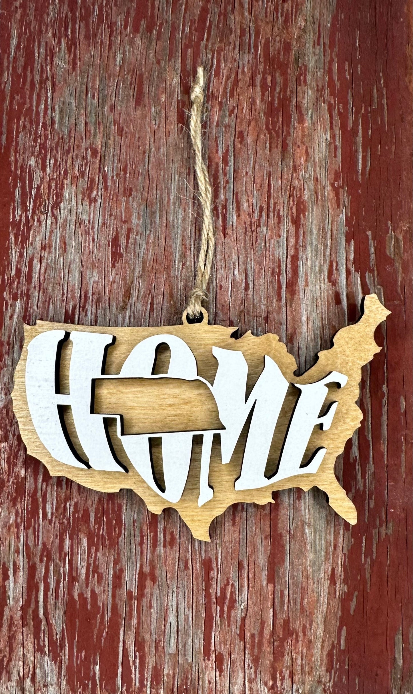 Nebraska State Ornament | NE US Home Wooden Present | Christmas Gift