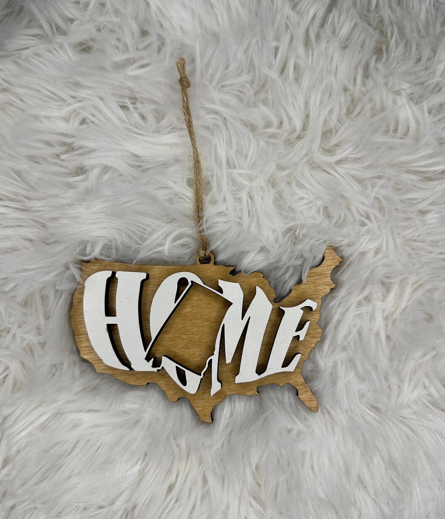 Alabama State Ornament |  AL US Home Wooden Present | Christmas Gift