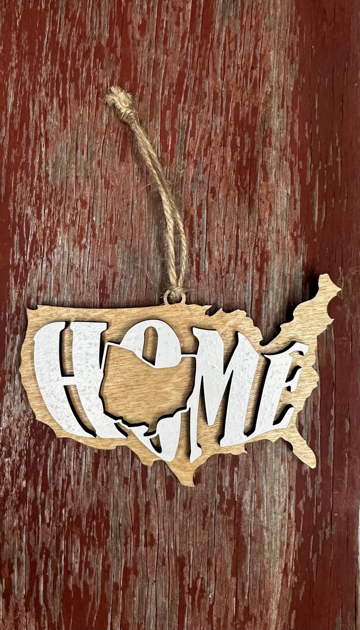 Ohio State Ornament | OH US Home Wooden Present | Christmas Gift