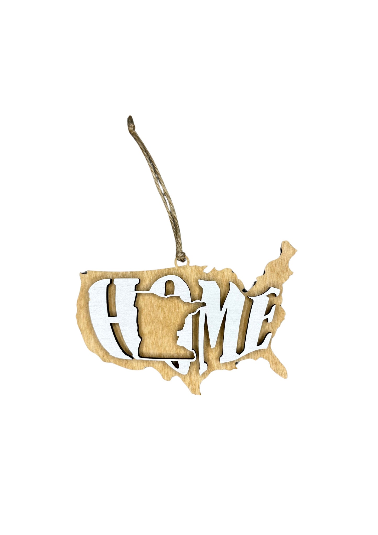 Minnesota State Ornament | MN US Home Wooden Present | Christmas Gift