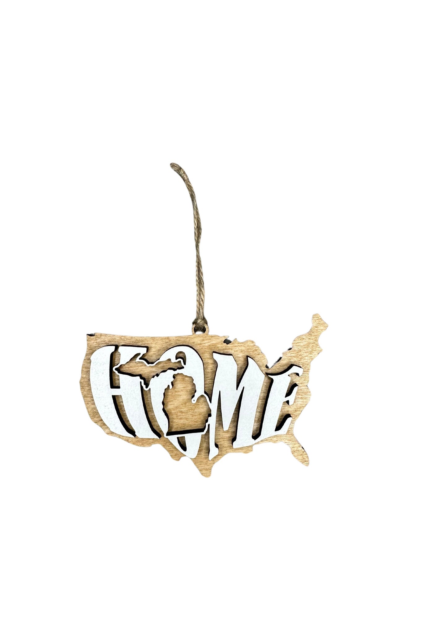 Michigan State Ornament | MI US Home Wood Gift | Christmas Present