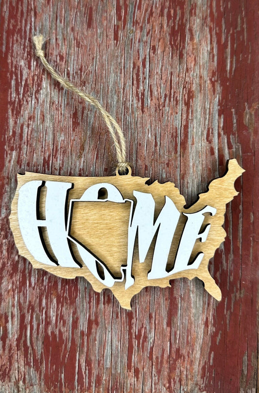 Nevada State Ornament | NV US Home Wood Gift | Christmas Present