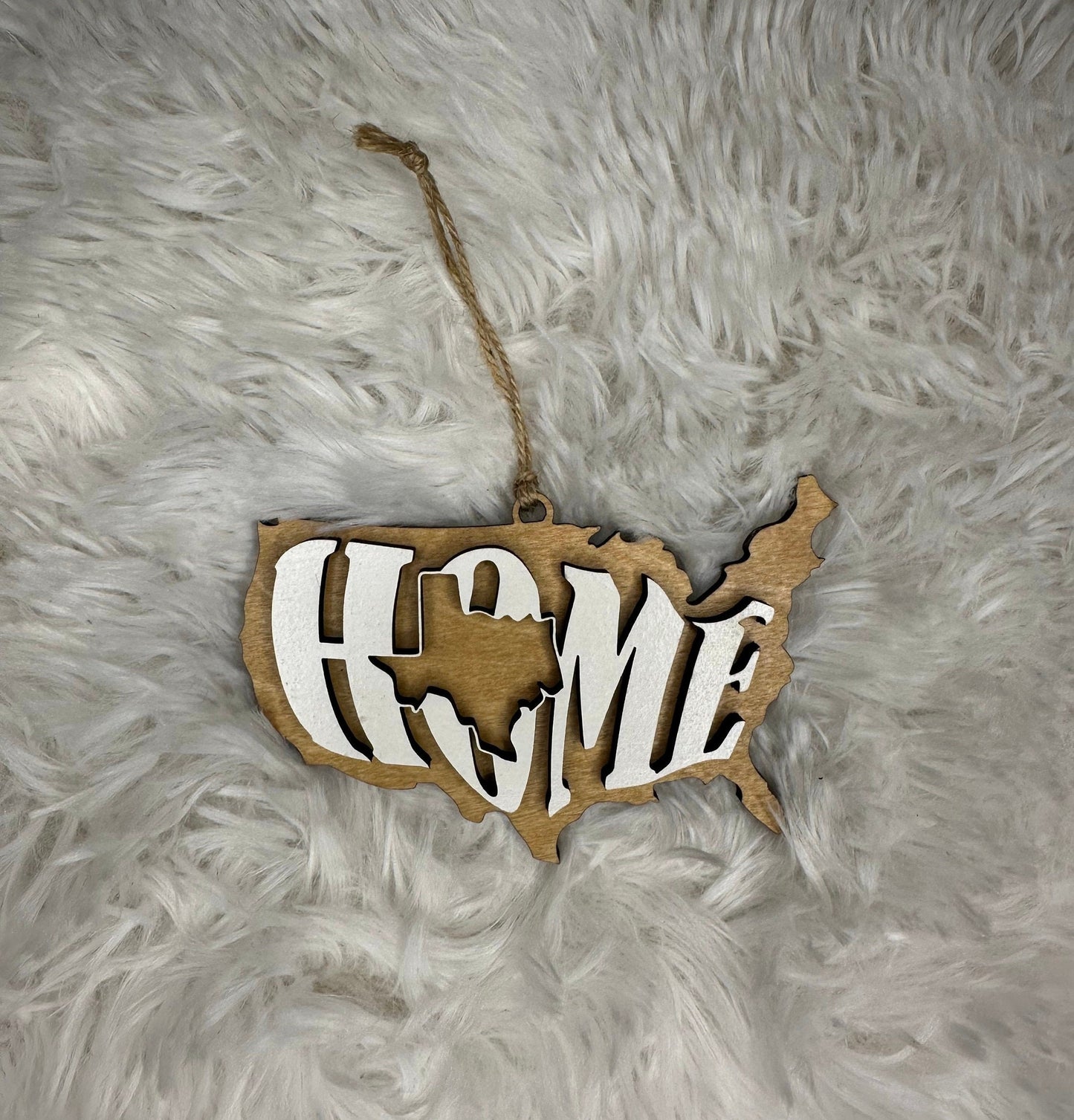 Texas State Ornament | TX US Home Wood Gift | Christmas Present