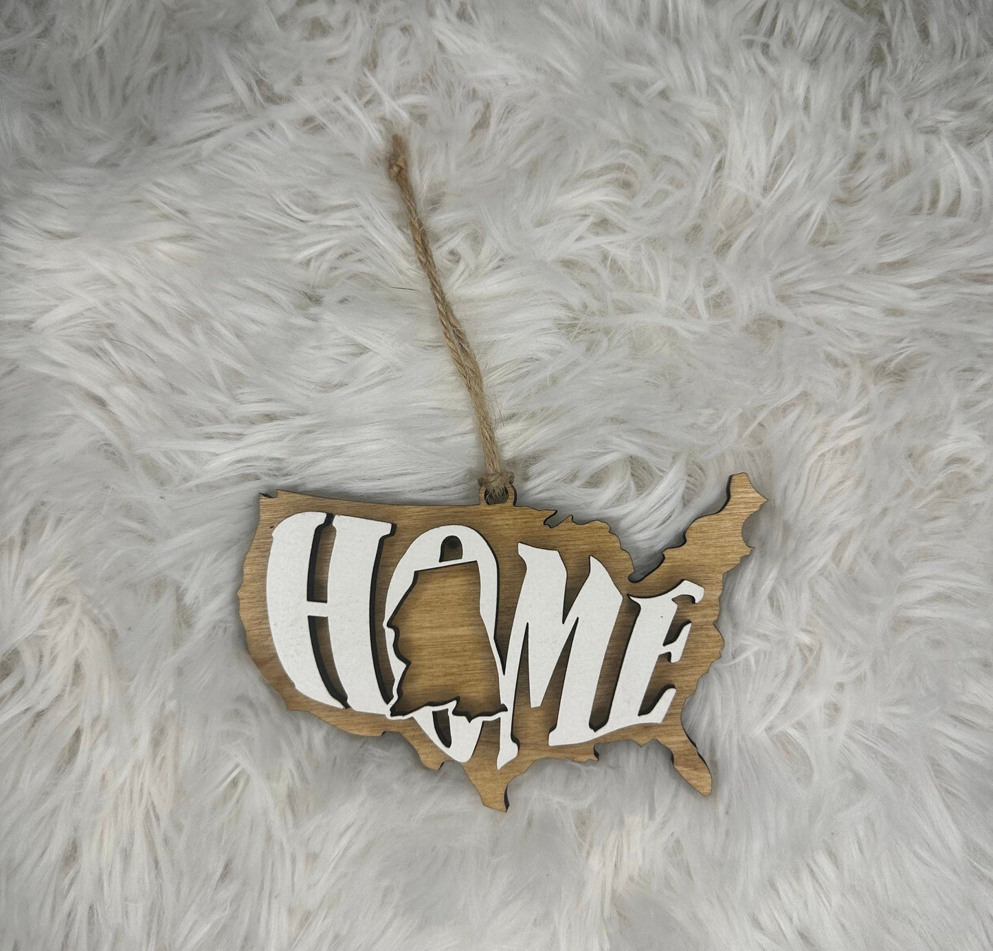 Mississippi State Ornament | MS US Home Wood Gift | Christmas Present