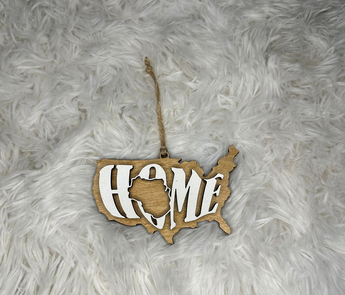 Wisconsin State Ornament | WI US Home Wood Gift | Christmas Present