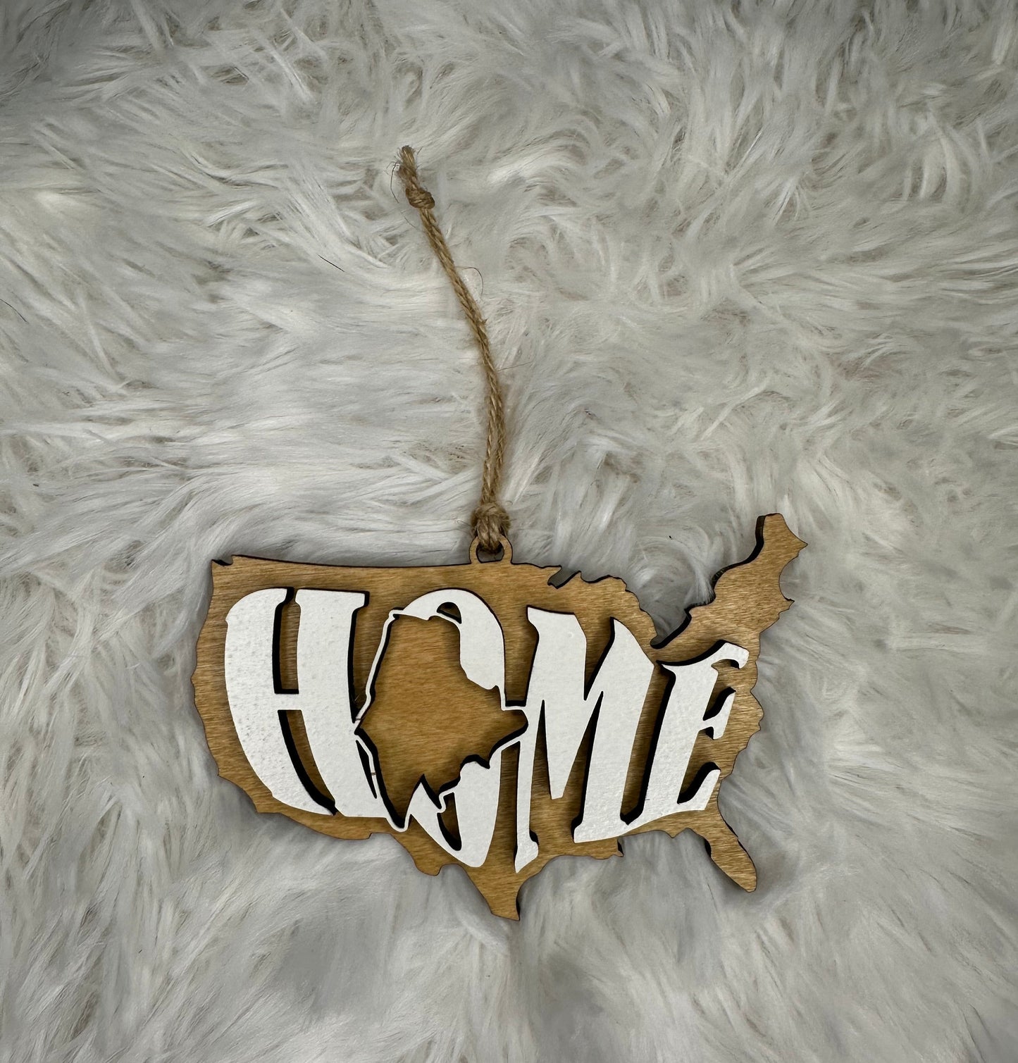 Maine State Ornament | ME US Home Wood Gift | Christmas Present