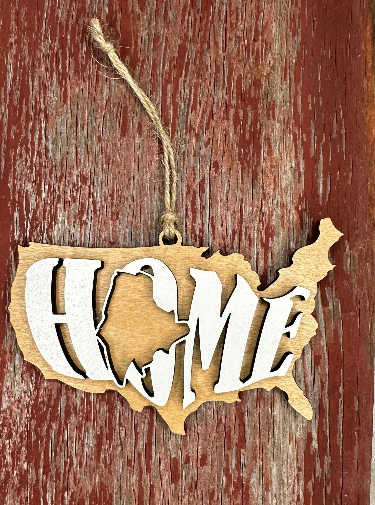 Maine State Ornament | ME US Home Wood Gift | Christmas Present