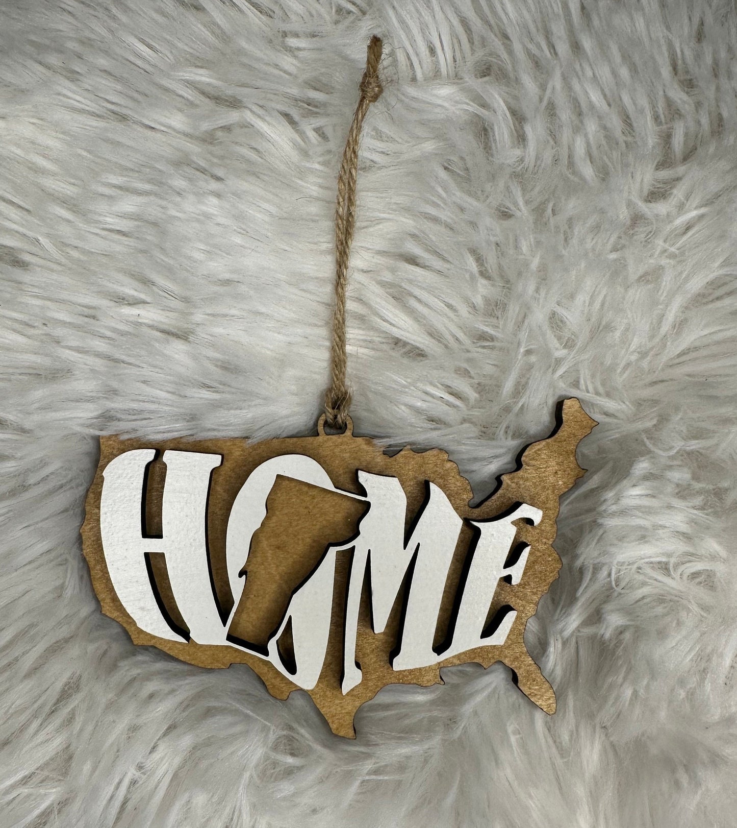 Vermont State Ornament | VT US Home Wood Gift | Christmas Present