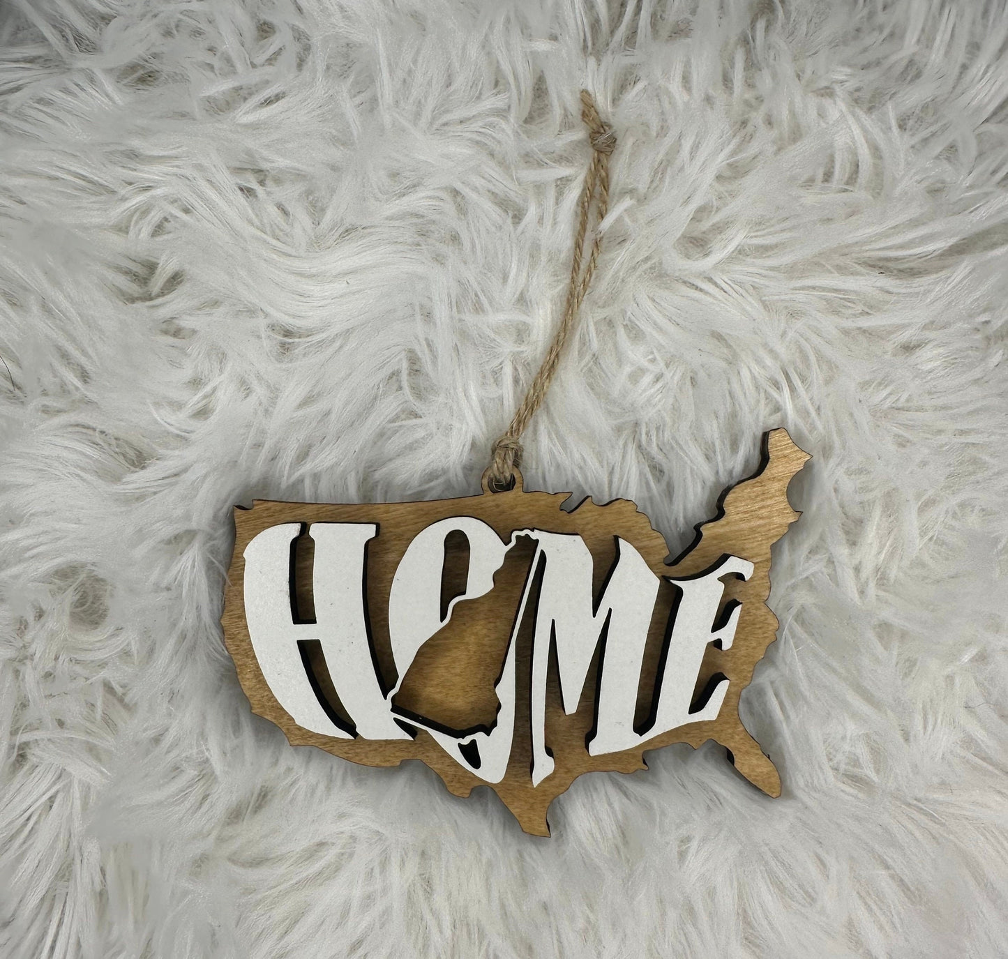 New Hampshire State Ornament | NH US Home Wood Gift | Christmas Present