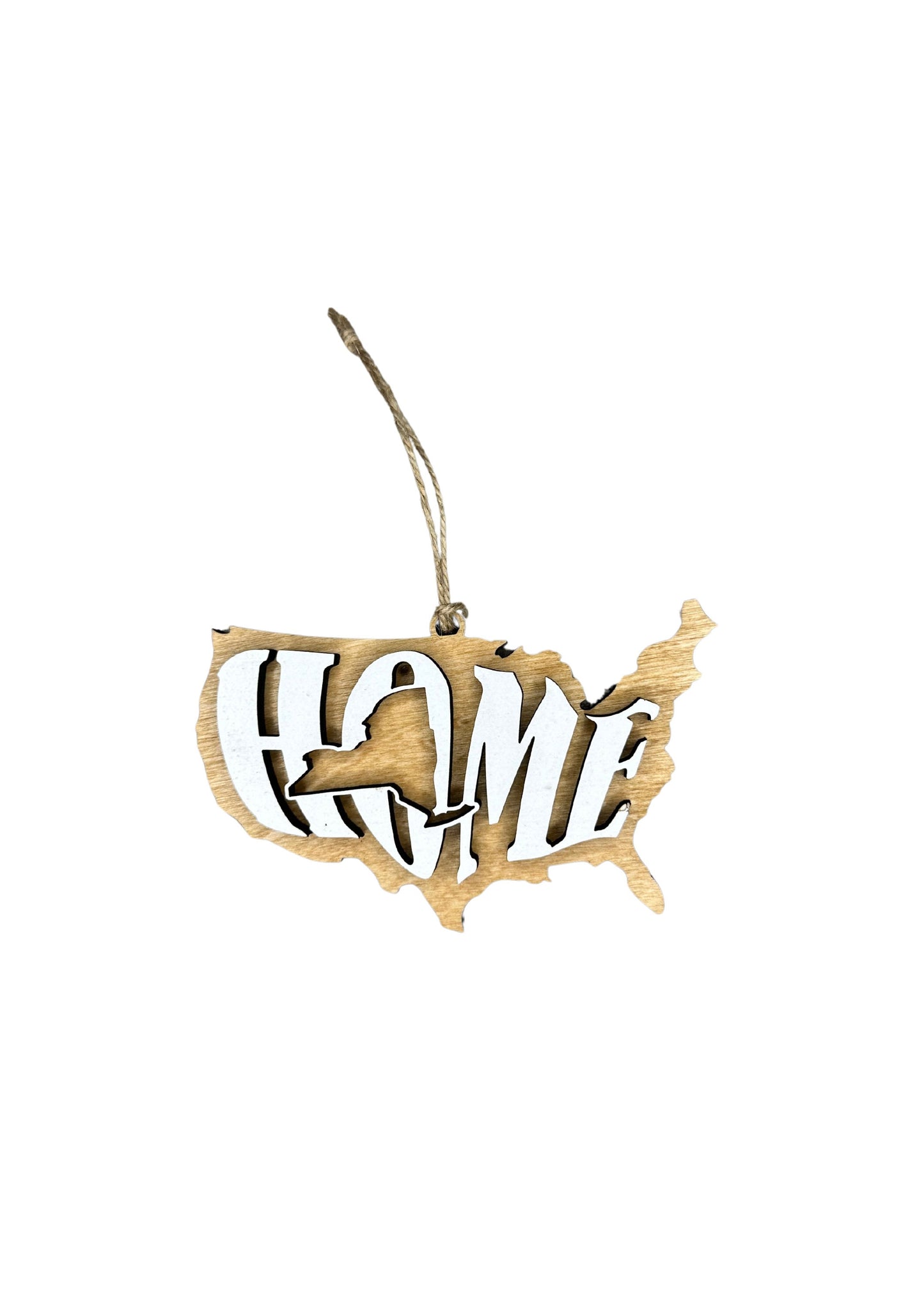 New York State Ornament | NY US Home Wood Gift | Christmas Present