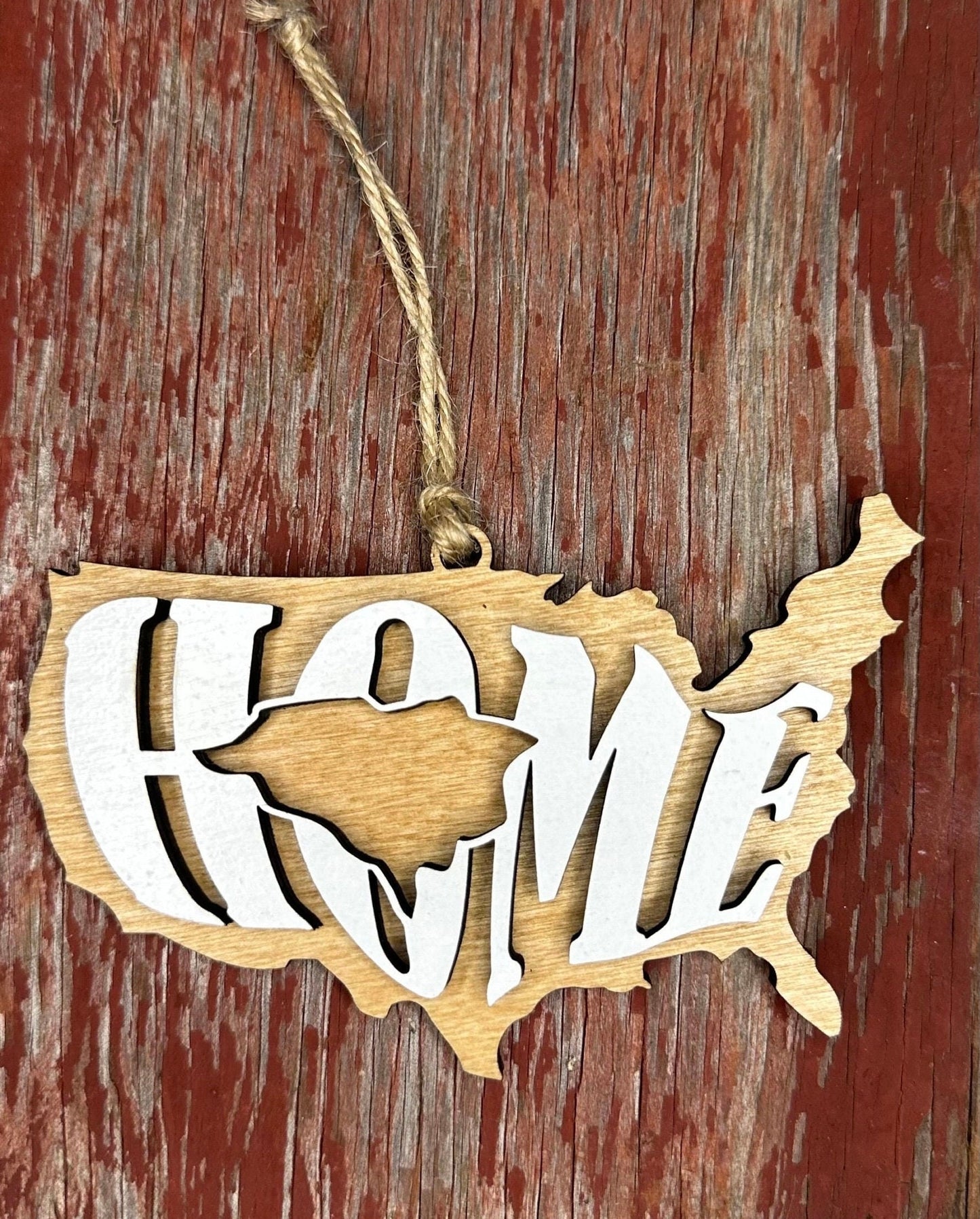 South Carolina State Ornament | SC US Home Wood Gift | Christmas Present