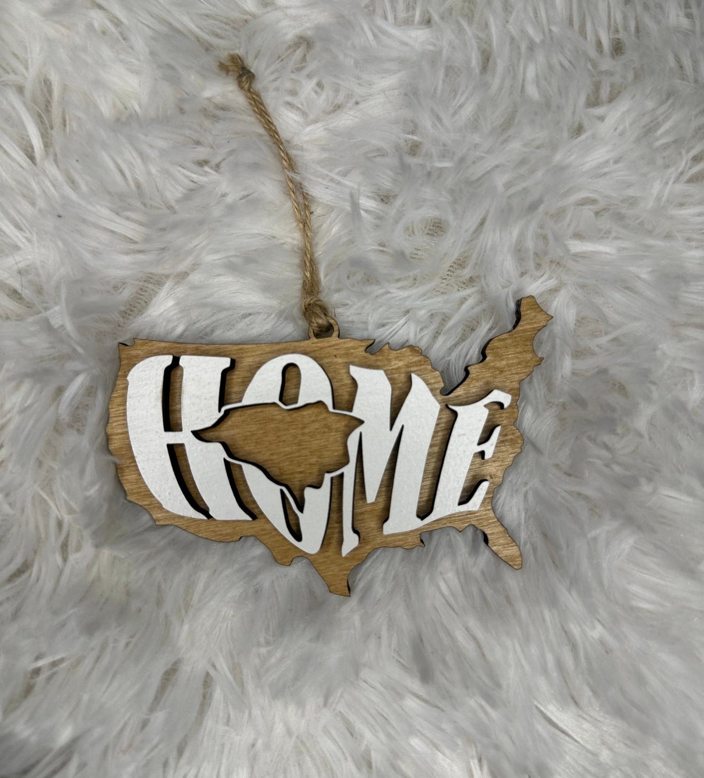 South Carolina State Ornament | SC US Home Wood Gift | Christmas Present