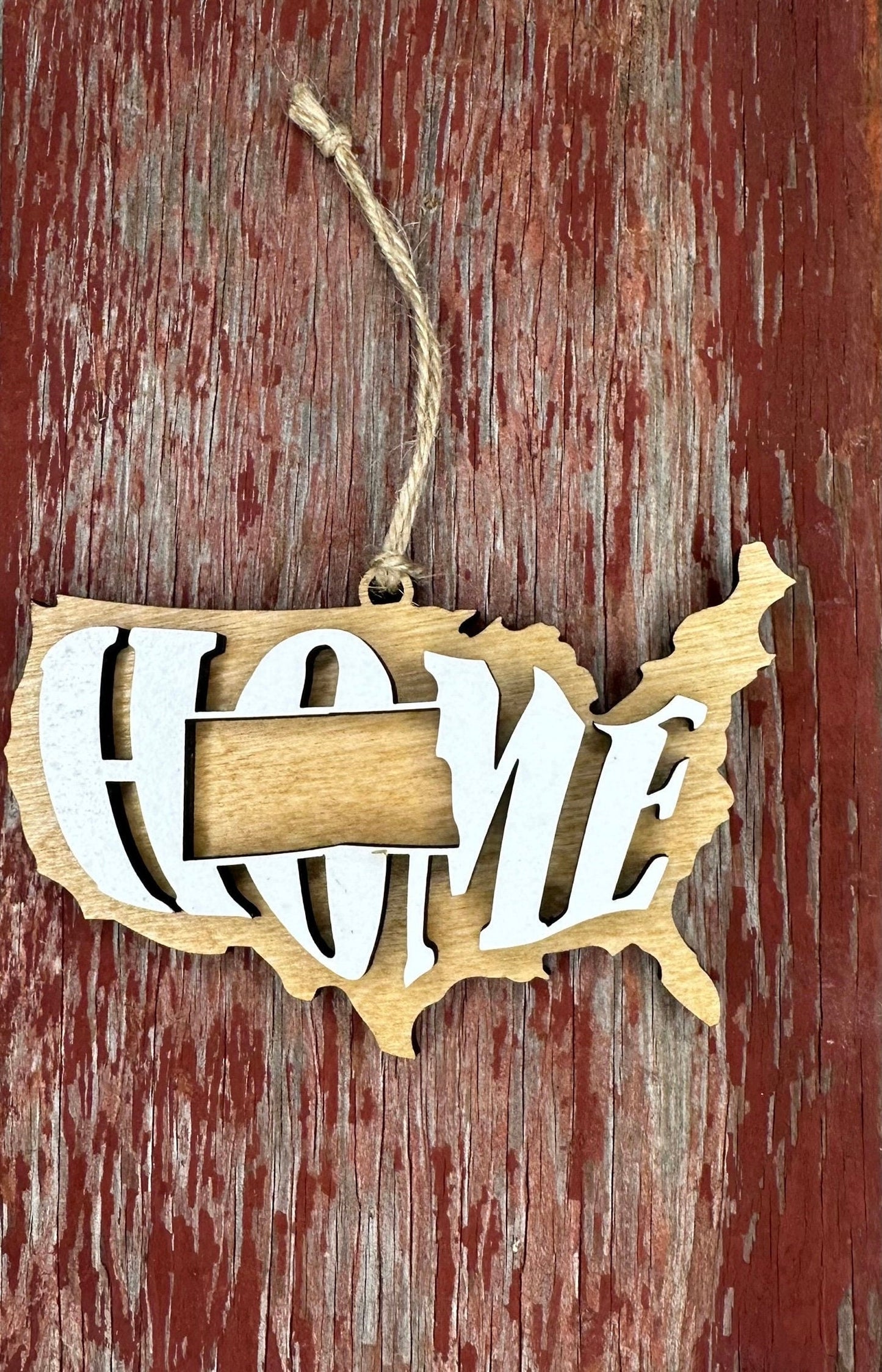 North Dakota State Ornament | ND US Home Wood Gift | Christmas Present