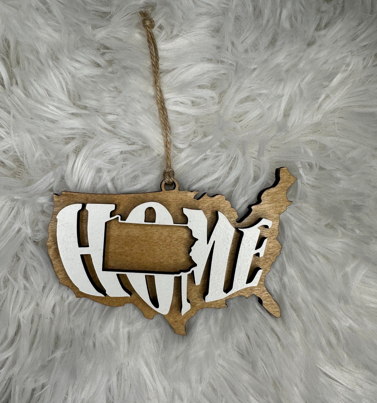 Pennsylvania State Ornament | PA US Home Wood Gift | Christmas Present