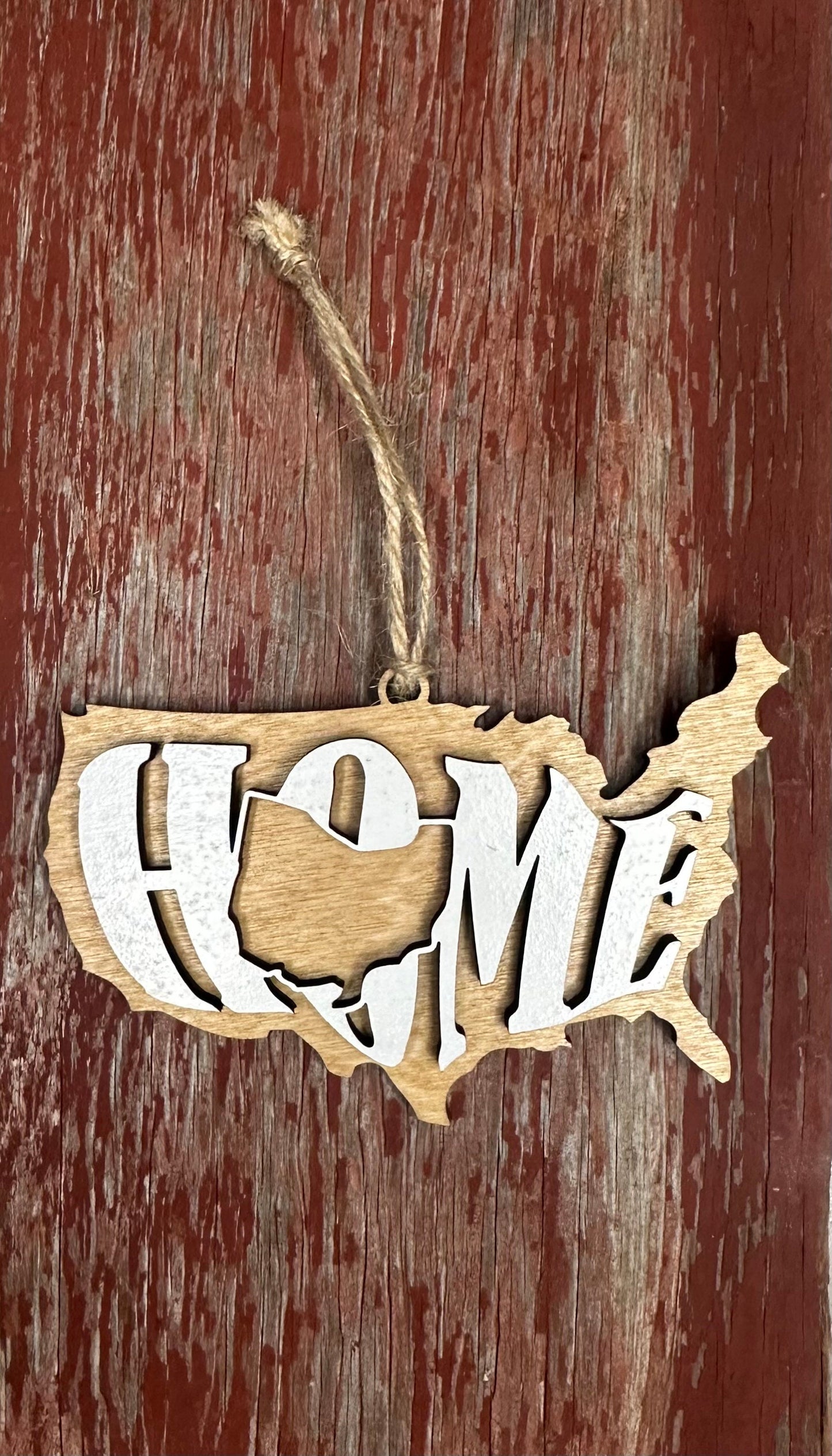 Alabama State Ornament |  AL US Home Wooden Present | Christmas Gift