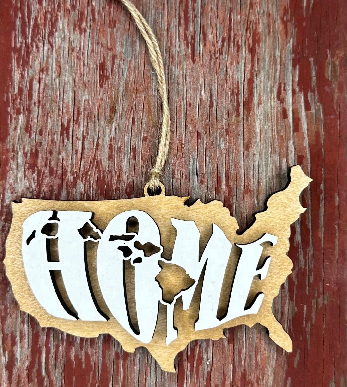 Hawaii State Ornament | HI US Home Wooden Present | Christmas Gift