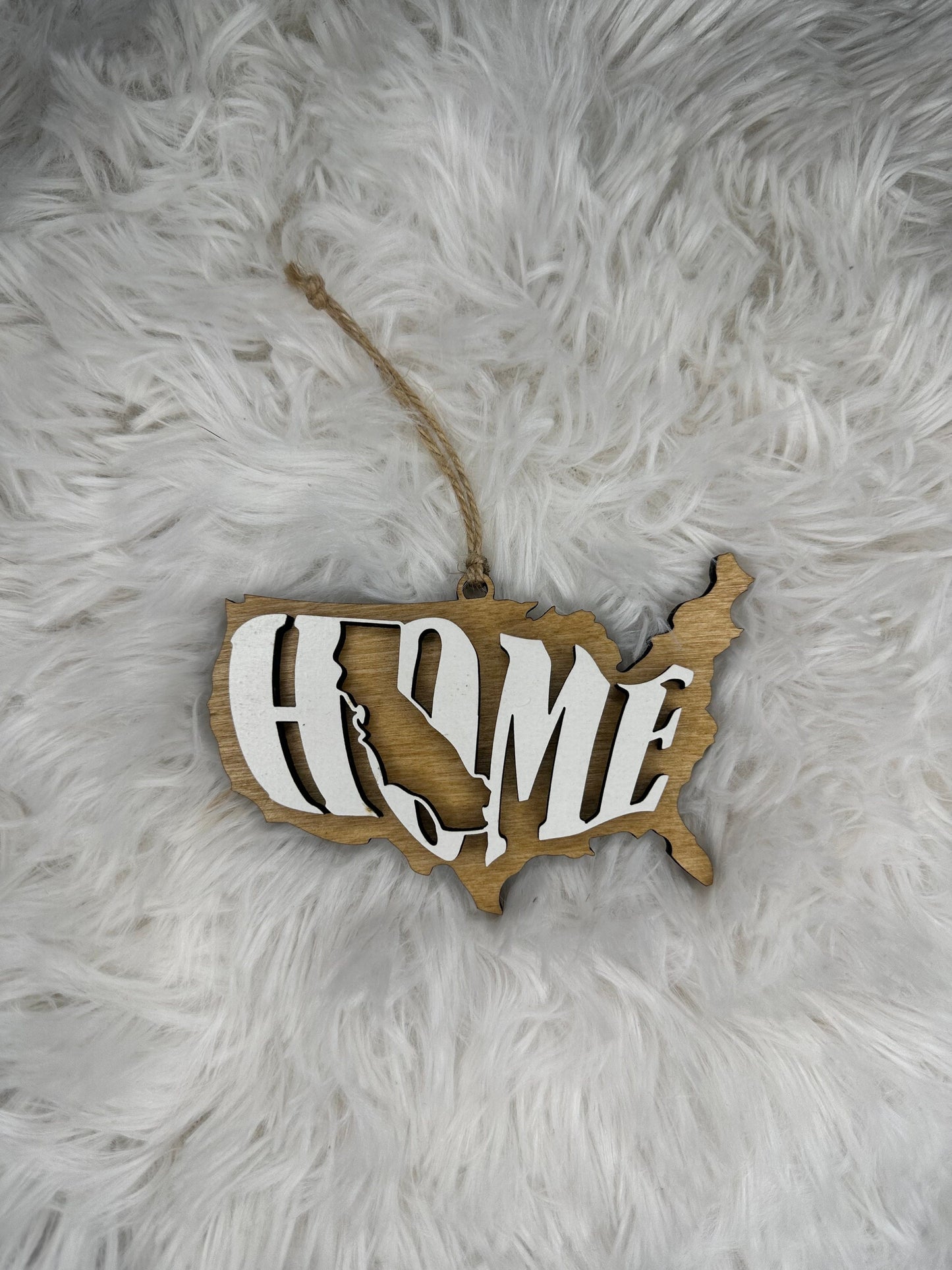 Florida State Ornament | FL US Home Wood Present | Christmas Gift