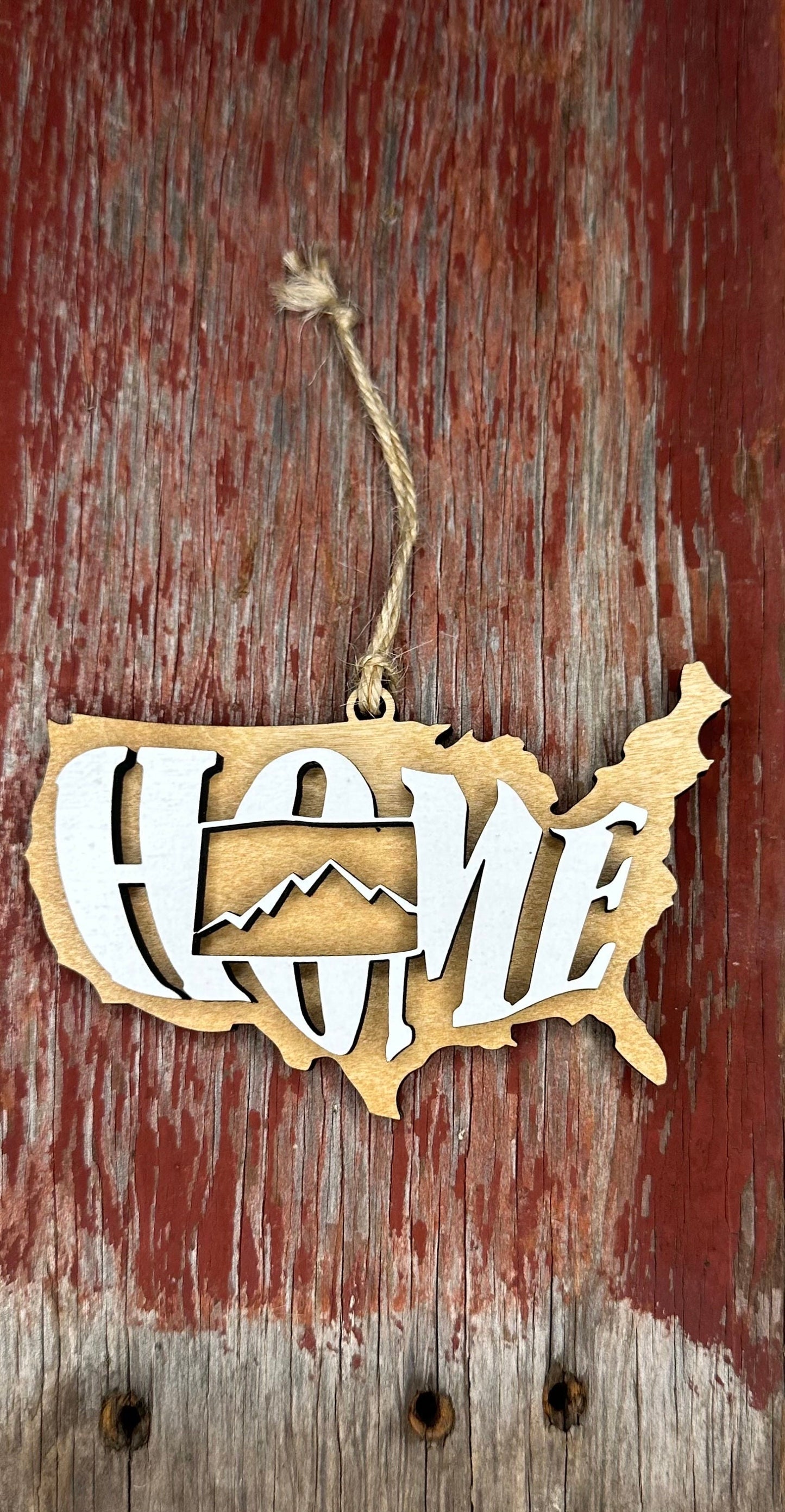 Colorado State Ornament | CO US Home Wood Present | Christmas Gift