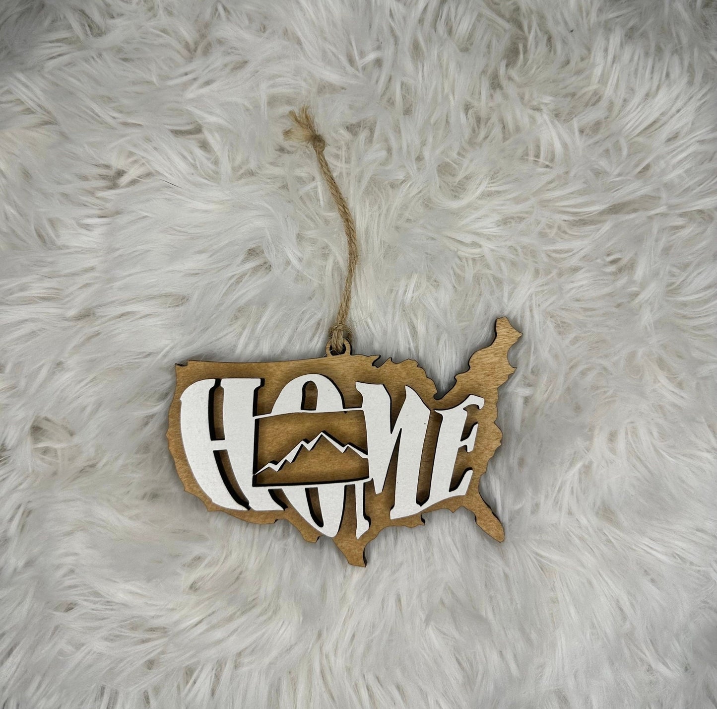 Colorado State Ornament | CO US Home Wood Present | Christmas Gift