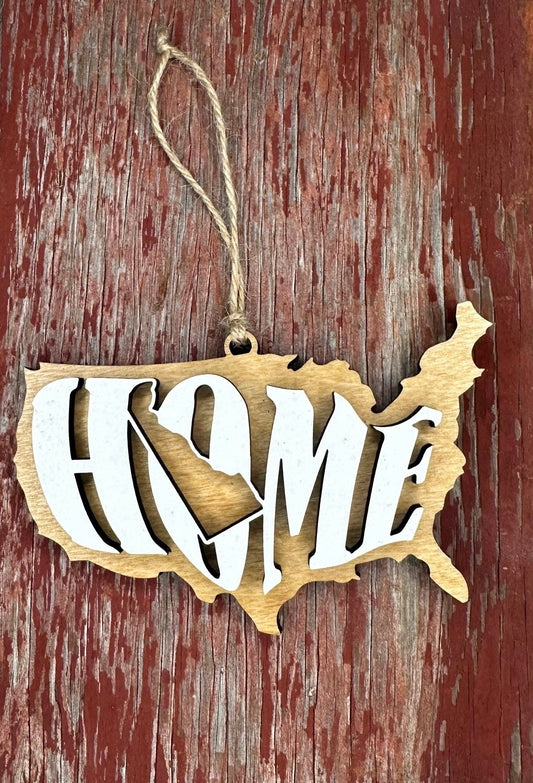 Delaware State Ornament | DE US Home Wood Present | Christmas Gift