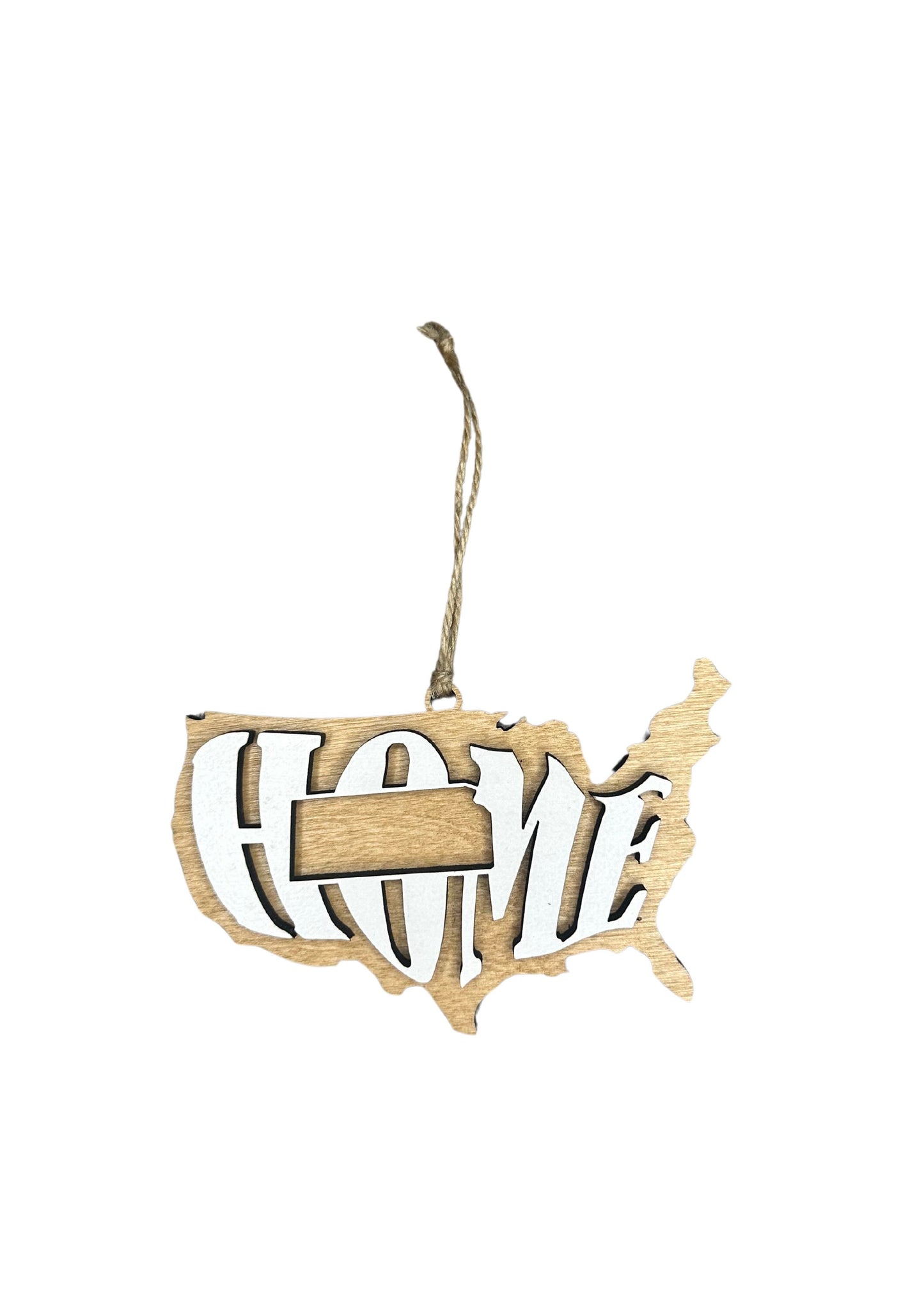Kansas State Ornament | KS US Home Wood Present | Christmas Gift