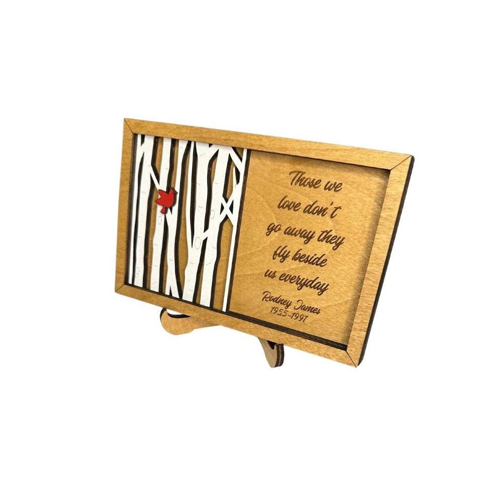 Cardinal Sentimental Sign | Loss of Loved One Keepsake | Memorial Gift | Personalized Sympathy Gift | Tribute Sign