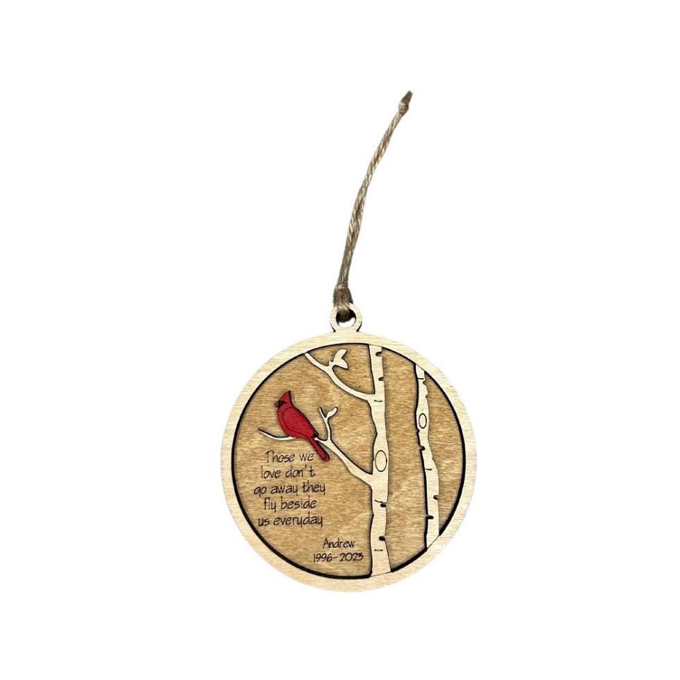 Cardinal Sentimental Ornament | Loss of Loved One Keepsake | Memorial Gift | Personalized Sympathy Gift | Tribute Present