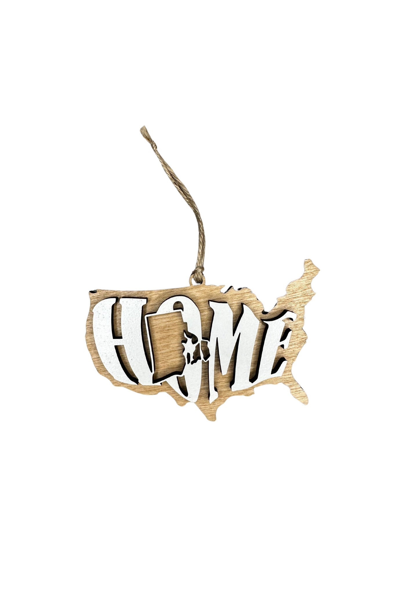 Rhode Island State Ornament | RI US Wood Home Present | Christmas Gift