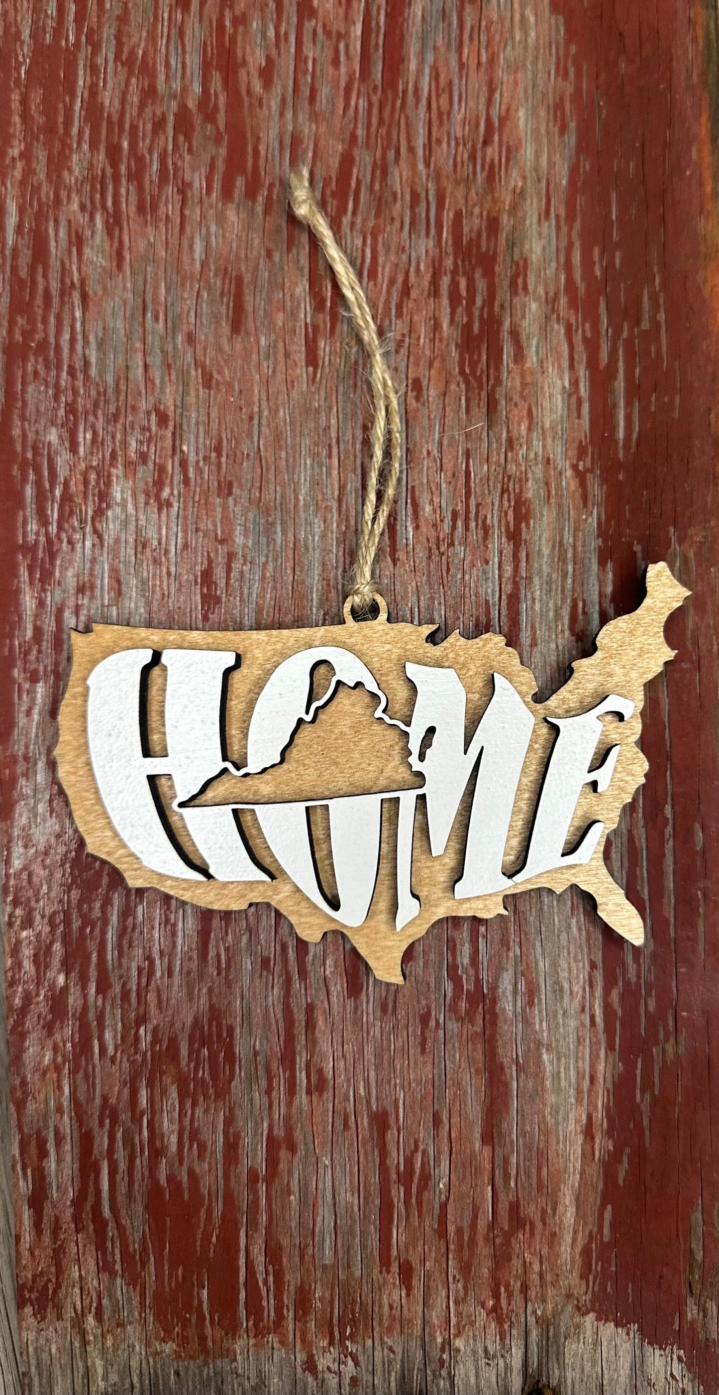 Rhode Island State Ornament | RI US Wood Home Present | Christmas Gift
